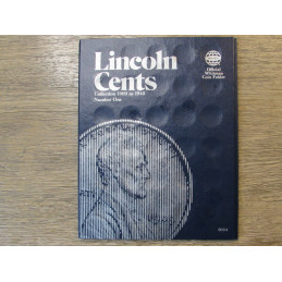 Whitman coin folder for Lincoln Wheat Cents - 1909-1940 - vintage penny storage