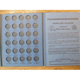 Whitman coin folder for Lincoln Wheat Cents - 1909-1940 - vintage penny storage