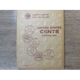 Whitman vintage coin folder for Lincoln Memorial Cents - 1959-1972 - vintage penny storage