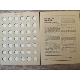 Whitman vintage coin folder for Lincoln Memorial Cents - 1959-1972 - vintage penny storage