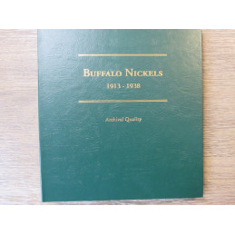 Littleton coin album for Buffalo Nickels - 1913 - 1938 - vintage coin storage