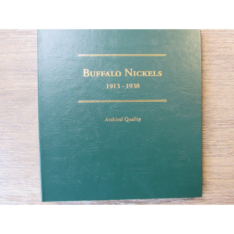 Littleton coin album for Buffalo Nickels - 1913 - 1938 - vintage coin storage