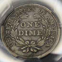 1840 O Seated Liberty Dime - No Drapery - PCGS Graded XF Details - scarce silver dime