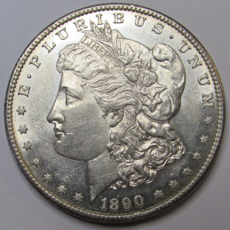 1890 S Morgan Dollar - great condition antique American silver dollar coin