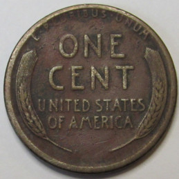 1912 S Lincoln Wheat Cent - higher details condition antique American wheat penny