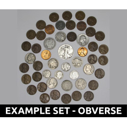 Mega Coin Collecting Kit - 50 coin grab bag with 1 oz silver / 2025 Red Book / magnifying loupe / gloves / flips - great gift