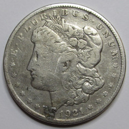 1921 S Morgan Dollar - antique final year of issue American silver dollar