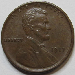 1917 Lincoln Wheat Cent - antique high grade American wheat penny