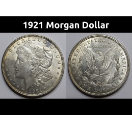 1921 Morgan Dollar - uncirculated American silver dollar coin