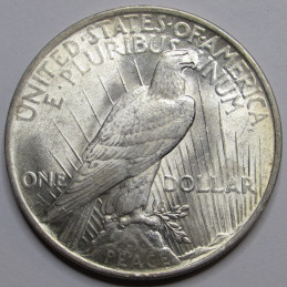 1922 Peace Dollar - uncirculated second year of issue American silver dollar