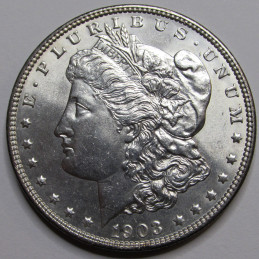 1903 Morgan Dollar - antique higher grade American silver dollar