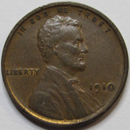 1910 Lincoln Wheat Cent - antique higher grade American wheat penny