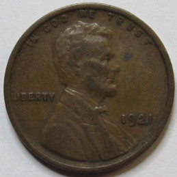 1921 Lincoln Wheat Cent - 103 year old antique American wheat penny