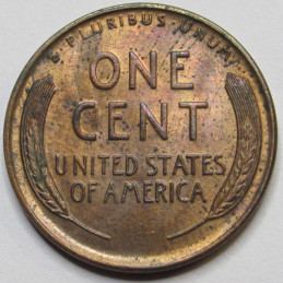 1935 Lincoln Wheat Cent - antique Great Depression era American wheat penny