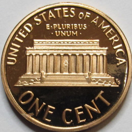 1992 S Lincoln Memorial Cent - Proof - vintage American penny