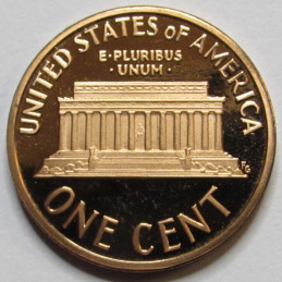 1996 S Lincoln Memorial Cent - Proof - vintage 90s American penny