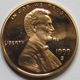 1999 S Lincoln Memorial Cent - Proof - vintage American proof coin