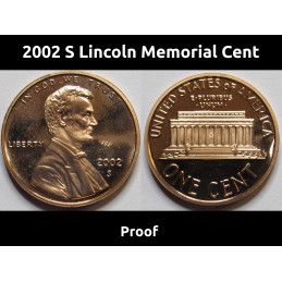 2002 S Lincoln Memorial Cent - Proof - vintage American proof coin