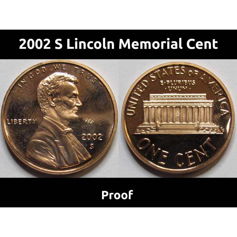 2002 S Lincoln Memorial Cent - Proof - vintage American proof coin