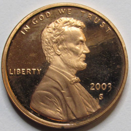 2003 S Lincoln Memorial Cent - Proof - vintage American penny coin