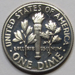 1977 S Roosevelt Dime - Proof - vintage American dime coin