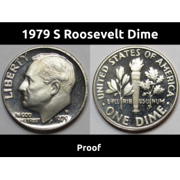 1979 S Roosevelt Dime - Proof - vintage flashy American dime coin