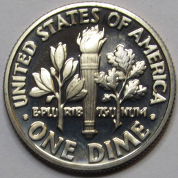 1981 S Roosevelt Dime - Proof - vintage flashy American dime coin