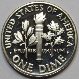 1987 S Roosevelt Dime - Proof - attractive American vintage proof dime