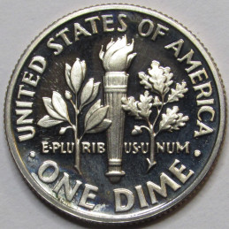 1990 S Roosevelt Dime - Proof - vintage San Francisco mintmark proof dime