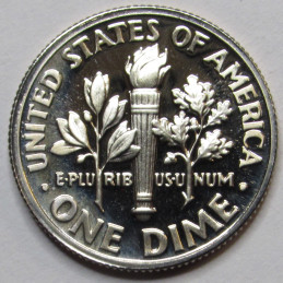 1992 S Roosevelt Dime - Proof - vintage American proof dime coin