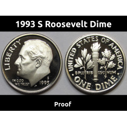 1993 S Roosevelt Dime - Proof - flashy attractive American proof coin