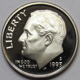 1993 S Roosevelt Dime - Proof - flashy attractive American proof coin