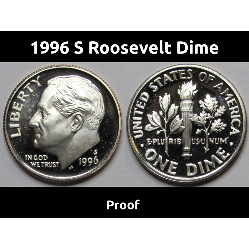 1996 S Roosevelt Dime - Proof - attractive American proof coin