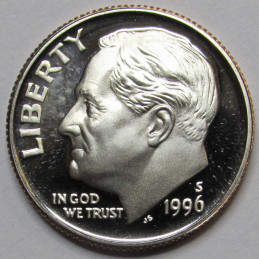 1996 S Roosevelt Dime - Proof - attractive American proof coin