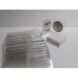 Archival 2" mylar plastic coin flips for storage - choose quantity 25 / 50 / 100