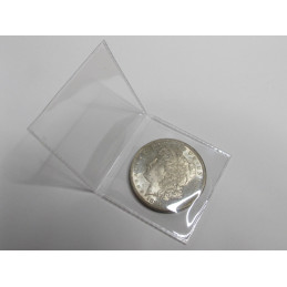 Archival 2" mylar plastic coin flips for storage - choose quantity 25 / 50 / 100