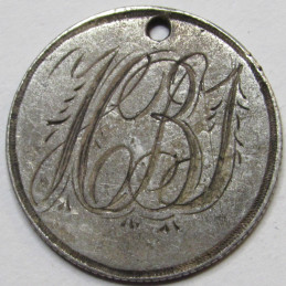 1877 Love Token - engraved Seated Liberty Dime - "HBJ" initials