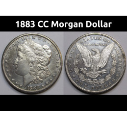 1883 CC Morgan Dollar - low mintage Carson City mintmark American silver dollar