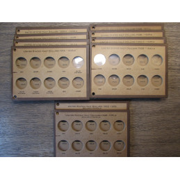 Set of 10 Meghrig boards for Walking Liberty and Franklin Half Dollars - 1916-1955