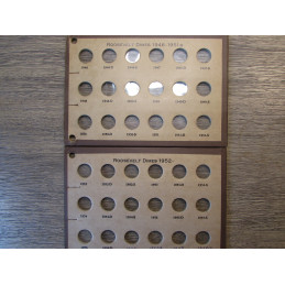 Set of 2 Meghrig boards for Roosevelt Dimes - 1946-1956