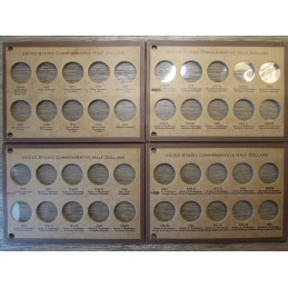 Set of 4 Meghrig boards for Commemorative Half Dollars - 1935-1954