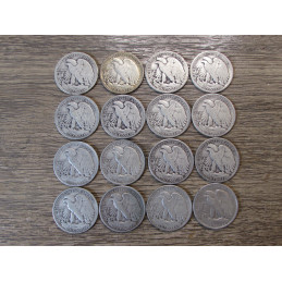 Lot of 16 Walking Liberty Half Dollars - 1917-1945 - all different dates and mintmarks