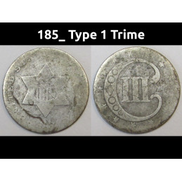 Dateless Silver Three Cent Trime - Type 1 design