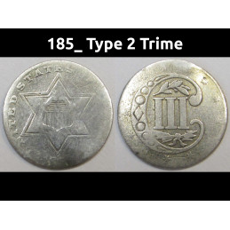 Dateless Silver Three Cent Trime - Type 2 design