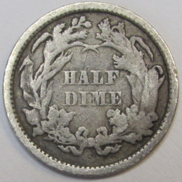 1861 Seated Liberty Half Dime - Civil War era American five cent coin