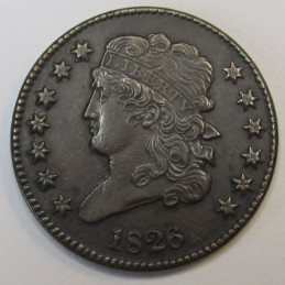 1826 Classic Head Half Cent - high grade early American beautiful half cent