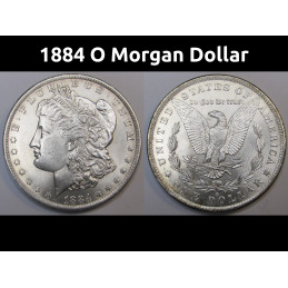 1884 O Morgan Dollar - uncirculated condition antique New Orleans mint silver dollar