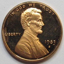 1983 S Lincoln Memorial Cent - vintage San Francisco mintmark penny