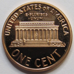 1992 S Lincoln Memorial Cent - vintage San Francisco mintmark American proof penny
