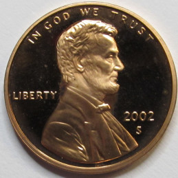 2002 S Lincoln Memorial Cent - S mintmark American vintage coin
